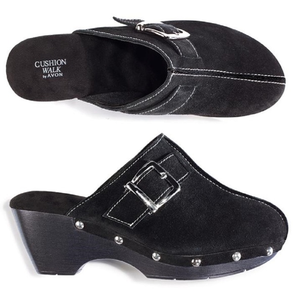 black suede clogs women's shoes